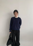 Yuhri Dot Round Knit Cardigan