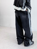 Liu Washed Maxi Black Jeans