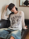 Palette see-through long sleeve knit