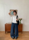 Kegob Summer Denim Wide Pants