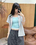 Tay striped crop shirt