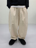 Unisex basic cotton tapered pants
