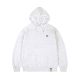 White Odd Flower Embroidery Hoodie