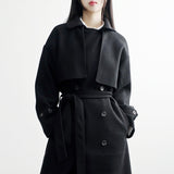 Vosto wool trench coat