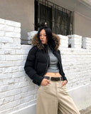 Seru Cotton Brushed Wide Balloon Pants