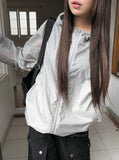 Fran Curved Two-Way Hood Windbreaker