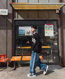 Tres line wide balloon denim