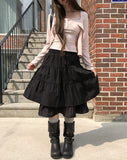 Mien Dot Layered Midi Skirt