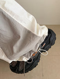 Sugder Side Color Matching Block Nylon Wide Pants