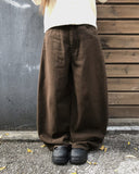 Odi Check Adjust Buckle Brushed Balloon Wide Pants