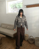 Helky Nordic Pattern Two-Way Knit Zip-Up