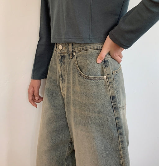【BAON】Binro Vintage Washed Denim Pants BAON (バオン) - ビンロビンテージウォッシングデニムパンツ
