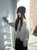 Lyle Mohair Hooded Knit Cardigan