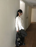 Tornet Western Eyelet String Slit Cotton Long Sleeve Shirt