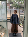 Calted Cotton Embroidered Balloon Wide Pants