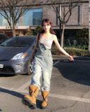 Risen Denim Wide Overalls