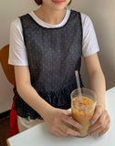Bikan Dot Frill Sleeveless Blouse