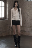 [mnem] Cowl Bustier Shirt Set