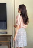 Seri Puff Collar Short Sleeve Blouse