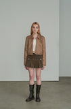 Minimal Crop Vegan Leather Jacket