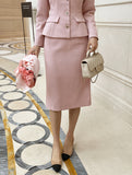 Meli Tweed H-Line Skirt