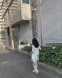 Kiyo Light Blue Mini Skirt