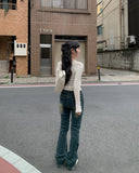 Ruffie Bootcut Seawashing Denim Pants