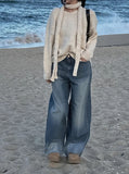 Snug V-neck Muffler Knit
