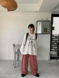 Gills pin tuck color wide pants