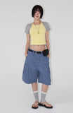 OVERLAP HALTER TEE