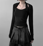 Orbe Backslit Halter Tee