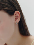 H Edition Silver Rainy One-Touch Earrings