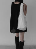 Nets Ruffle Shoulder Bag