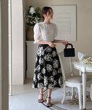 Roden Smoke Shirring Puff Blouse