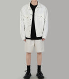 Oversize denim jacket White