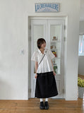 Niola Dot Nylon Layered Long Skirt