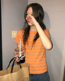 POP STRIPE HALF T