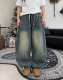 Lepin Washed Banding Denim Pants
