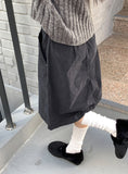 Mushu Pleats Cotton Midi Skirt