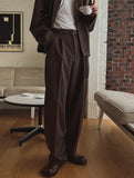 Minimal Belt Pintuck Slacks