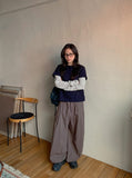 [unisex] Dalkas Pintuck Cotton Banding Wide Pants