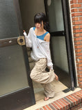 Soluna Parachute String Shirring Wide Banding Pants