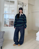 Piel Stripe Collar Tee