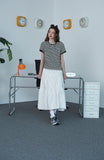 Stripe CROP Ringer Tee