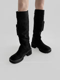 1095 suede pocket long boots (5 cm)