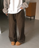 Syner pin tuck cotton wide pants