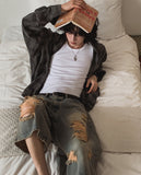Chillin Cotton Overfit Check Shirt