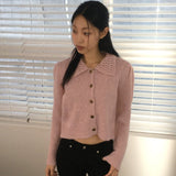 Sente Vintage Punching Flower Knit Cardigan