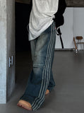 Moshu Trackline String Denim Pants