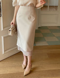 Jelena Chiffon Layered H-Line Skirt